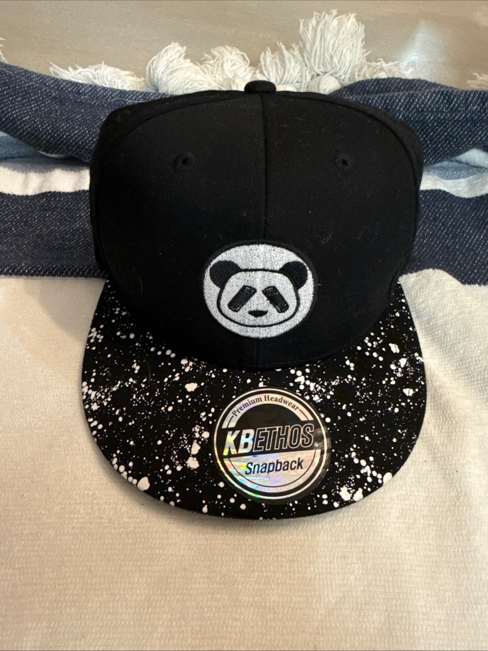 KBETHOS Black & White Panda Snapback Hat